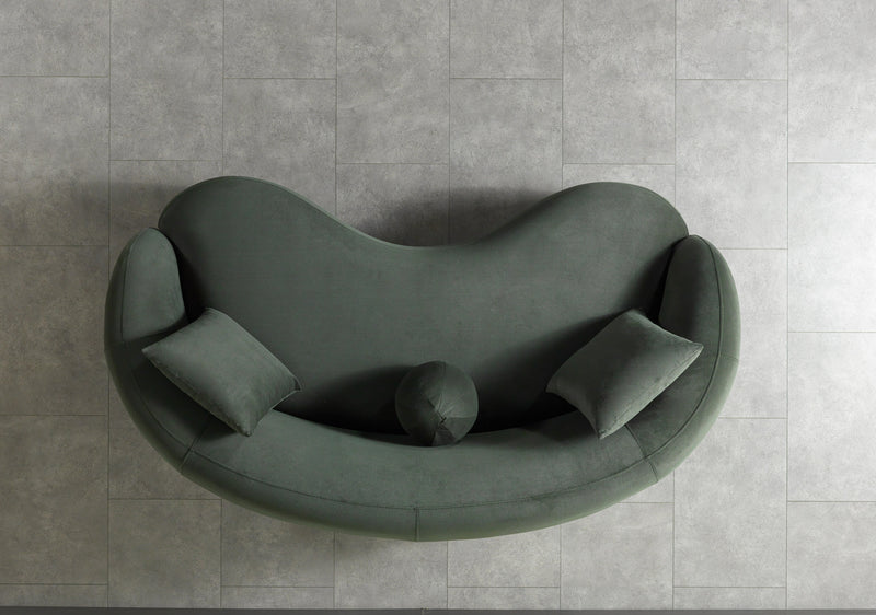 Bonita Green Velvet Loveseat 81" - BONITAGREENVL-L