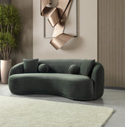 Bonita Green Velvet Sofa 91" - BONITAGREENVL-S