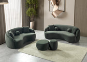 Bonita Green Velvet Sofa 91" - BONITAGREENVL-S