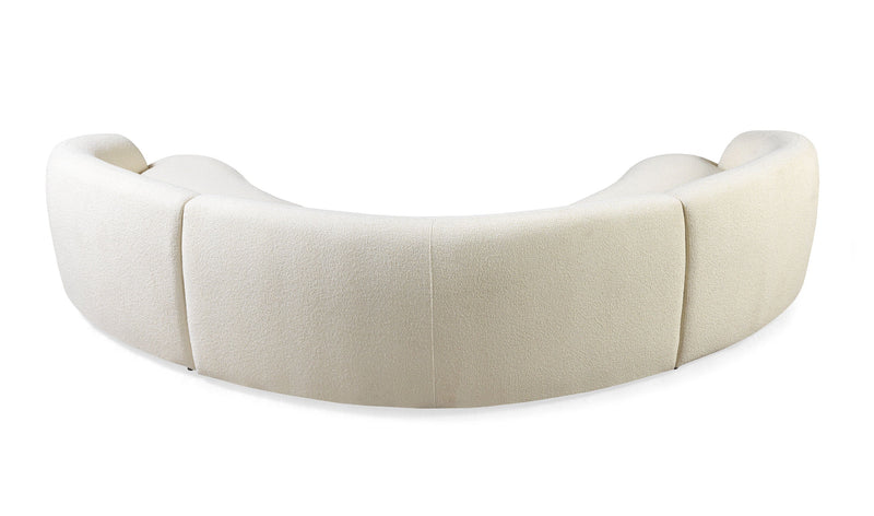 Bonita Ivory Boucle 3 - Piece Curved Sectional - DMV FurnitureSectional
