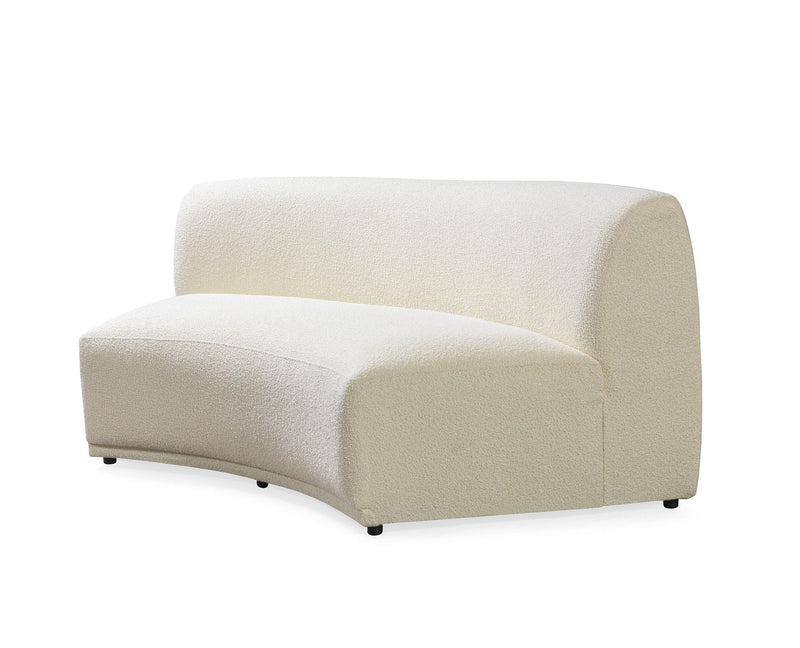 Bonita Ivory Boucle 3 - Piece Curved Sectional - DMV FurnitureSectional