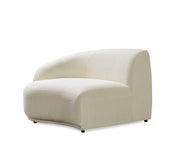 Bonita Ivory Boucle 3 - Piece Curved Sectional - DMV FurnitureSectional