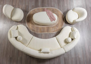 Bonita Ivory Boucle 3 - Piece Curved Sectional - DMV FurnitureSectional