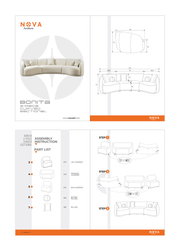 Bonita Ivory Boucle 3 - Piece Curved Sectional - DMV FurnitureSectional