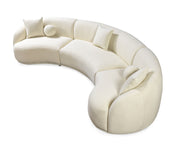 Bonita Ivory Boucle 3 - Piece Curved Sectional - DMV FurnitureSectional