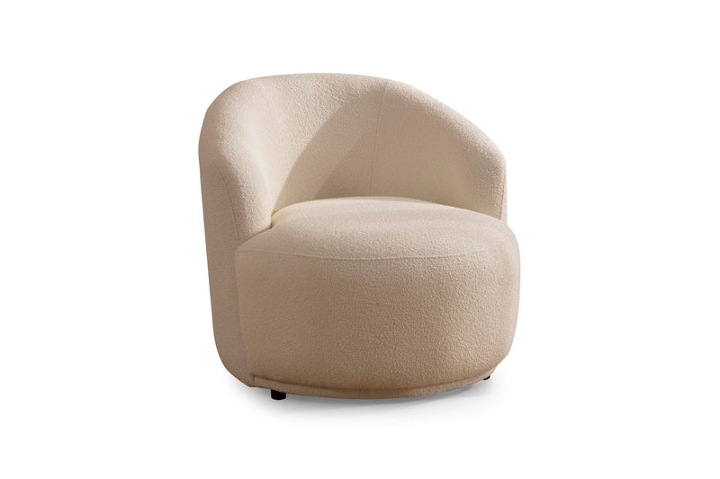 Bonita Ivory Boucle Accent Chair - BONITAIVORY-CHAIR