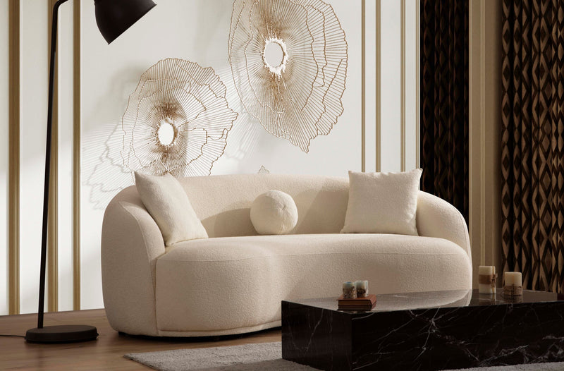 Bonita Ivory Boucle Living Room Set