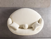 Bonita Ivory Boucle Round Sofa  71" - BONITAIVORY-RS