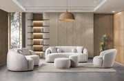 Bonita Ivory Velvet Loveseat 81" - BONITAIVORYVL-L