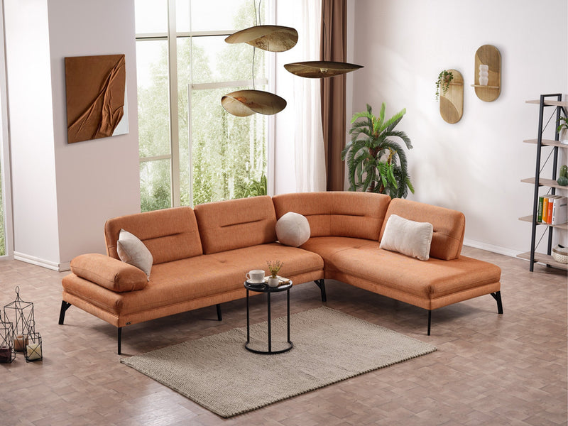 Bonita Sectional Sofa in Orange - 200-ELIF-BON-A501-S