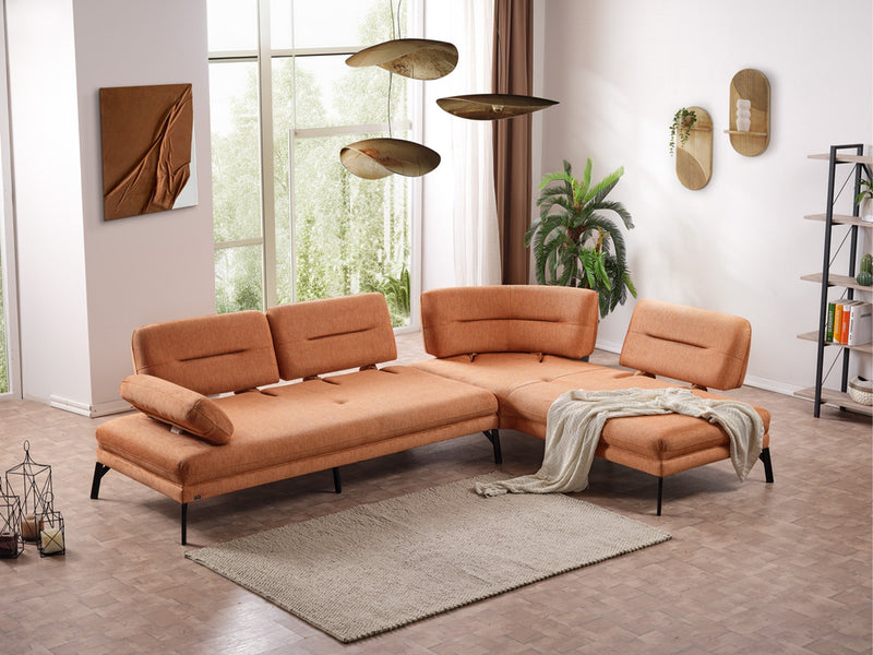 Bonita Sectional Sofa in Orange - 200-ELIF-BON-A501-S