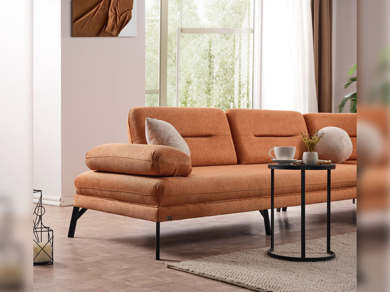 Bonita Sectional Sofa in Orange - 200-ELIF-BON-A501-S