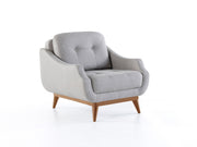 Boss 4-pieces (2 Sofa & 2 Chair) Livingroom in Light Grey - Anthracite - 200-ZEN-BOS-LGRE-ANT-3311