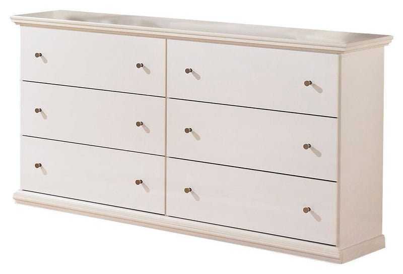 Bostwick Shoals Full Panel Bed and Dresser in White - PKG021569