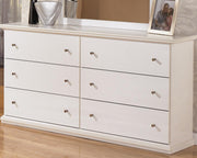 Bostwick Shoals Full Panel Bed and Dresser in White - PKG021569