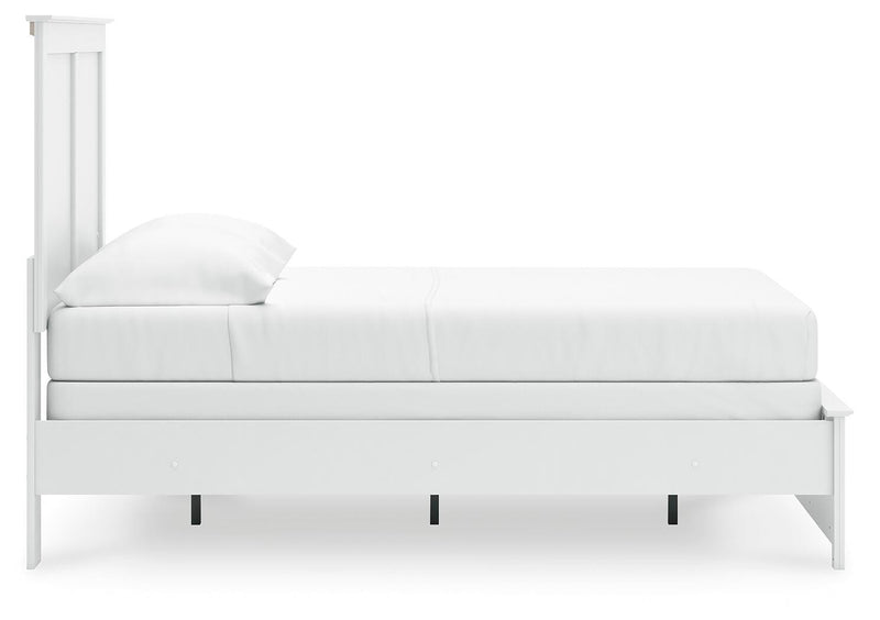 Bostwick Shoals Full Panel Bed, Dresser, Mirror and 2 Nightstands in White - PKG021564