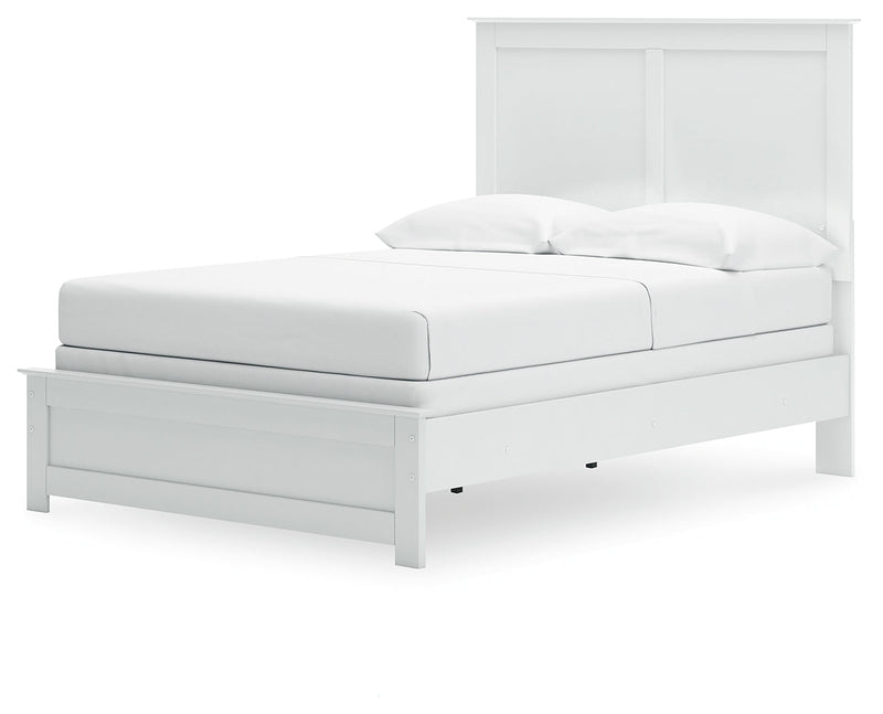 Bostwick Shoals Full Panel Bed with Dresser and Nightstand in White from Ashley - DMV Furniture