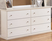 Bostwick Shoals Full Panel Bed with Dresser and Nightstand in White from Ashley - DMV Furniture