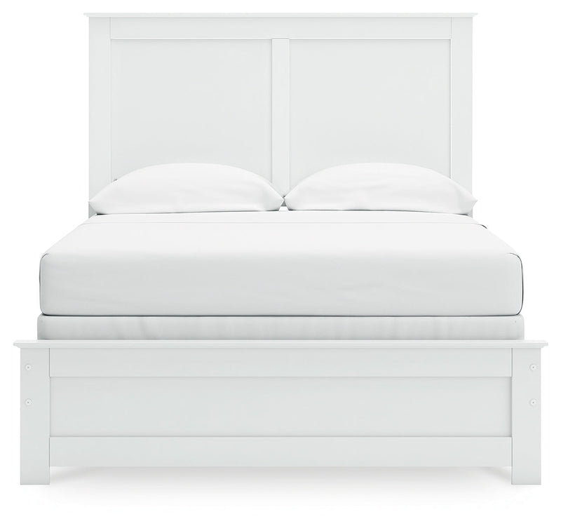Bostwick Shoals Full Panel Bed with Dresser and Nightstand in White from Ashley - DMV Furniture