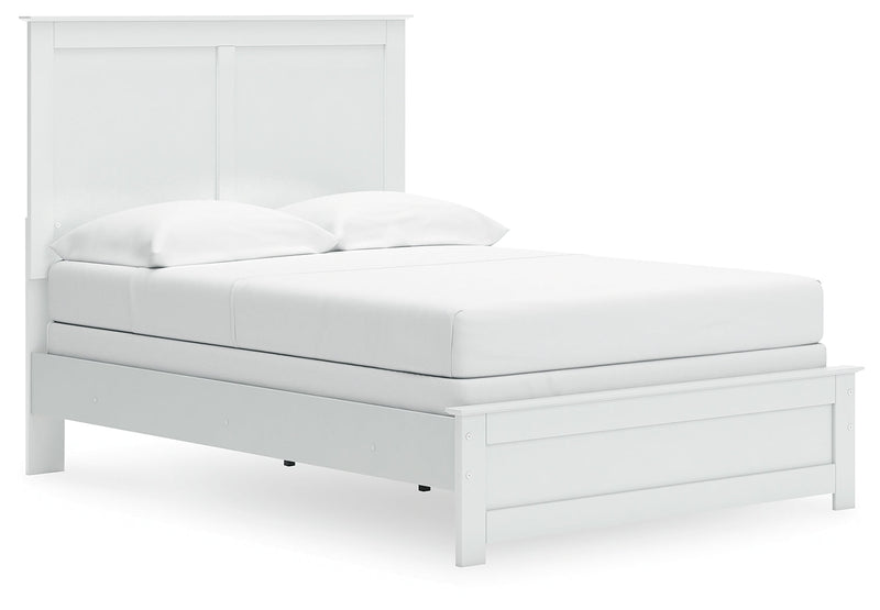Bostwick Shoals Full Panel Bed with Dresser and Nightstand in White from Ashley - DMV Furniture