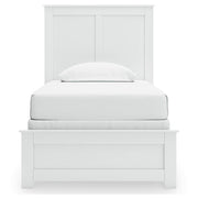 Bostwick Shoals Twin Panel Bed and Dresser in White - PKG021561