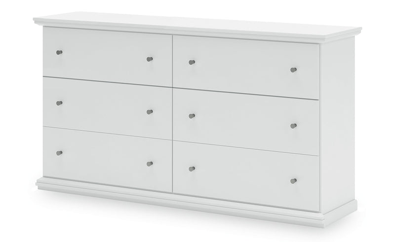 Bostwick Shoals Twin Panel Bed and Dresser in White - PKG021561