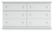 Bostwick Shoals Twin Panel Bed and Dresser in White - PKG021561
