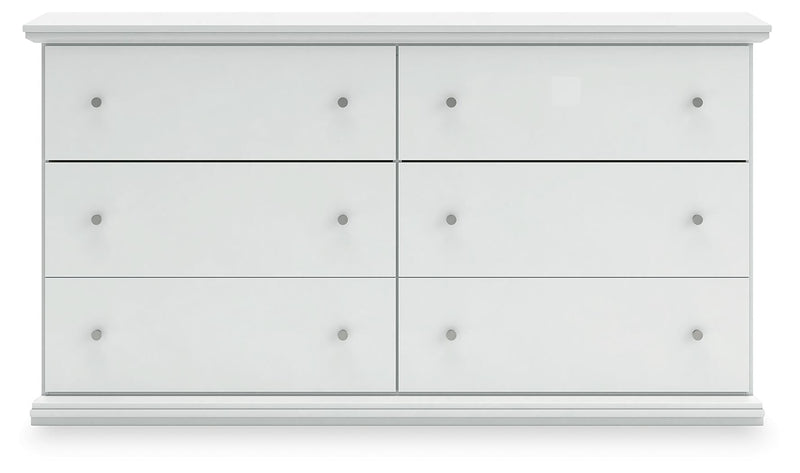 Bostwick Shoals Twin Panel Bed and Dresser in White - PKG021561