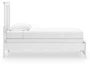 Bostwick Shoals Twin Panel Bed, Dresser, Mirror and 2 Nightstands in White - PKG021556