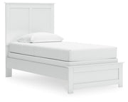 Bostwick Shoals Twin Panel Bed, Dresser, Mirror and Chest in White - PKG021559