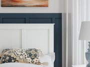 Bostwick Shoals Twin Panel Bed, Dresser, Mirror, Chest and 2 Nightstands in White - PKG021557