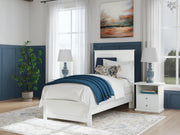 Bostwick Shoals Twin Panel Bed, Dresser, Mirror, Chest and Nightstand in White - PKG021560