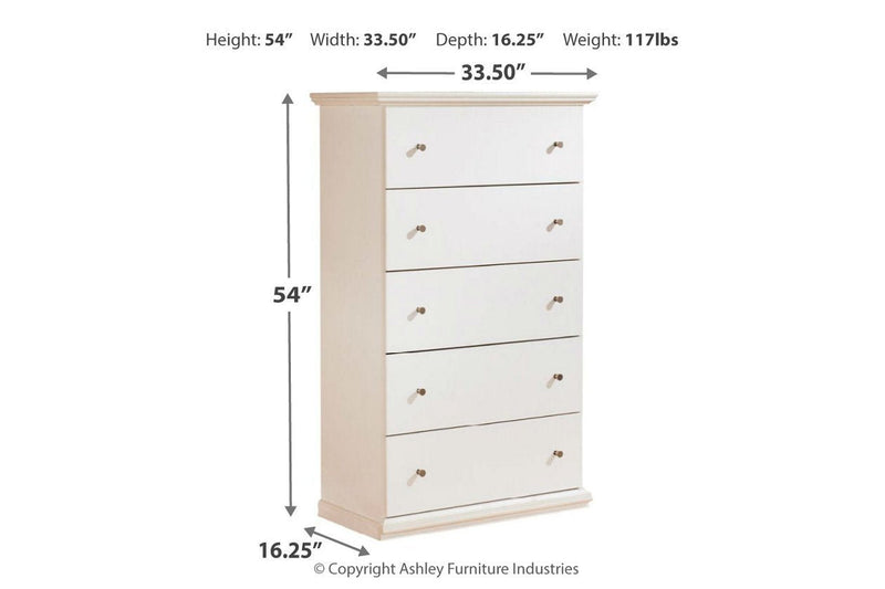 Bostwick Shoals White Chest of Drawers - DMV FurnitureChest