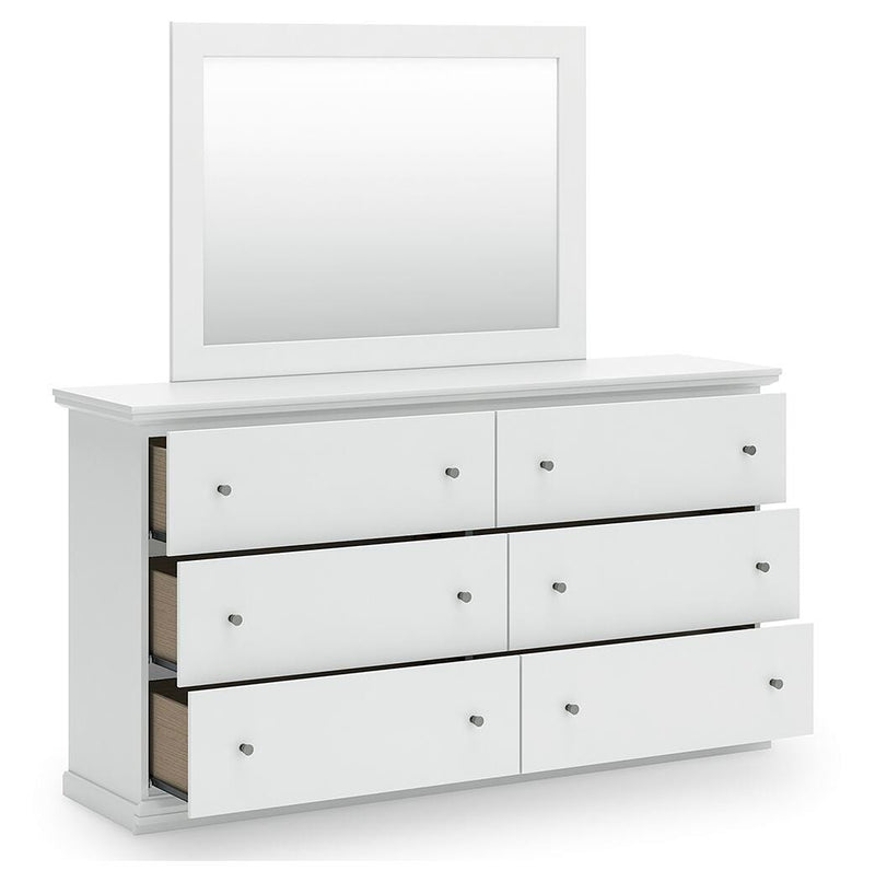 Bostwick Shoals White Dresser and Mirror - B139B40
