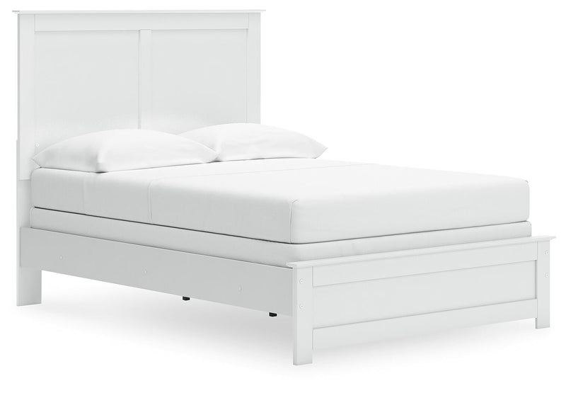Bostwick Shoals White Full Panel Bed, Dresser and Mirror - B139B48