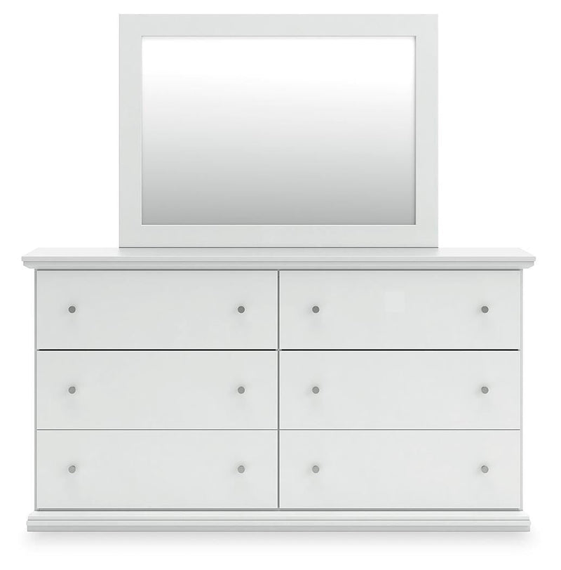 Bostwick Shoals White Full Panel Bed, Dresser, Mirror, Chest, and 2 Nightstands - B139B62