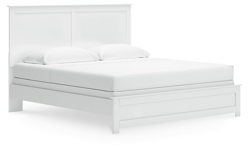 Bostwick Shoals White King Panel Bed and Chest - B139B63