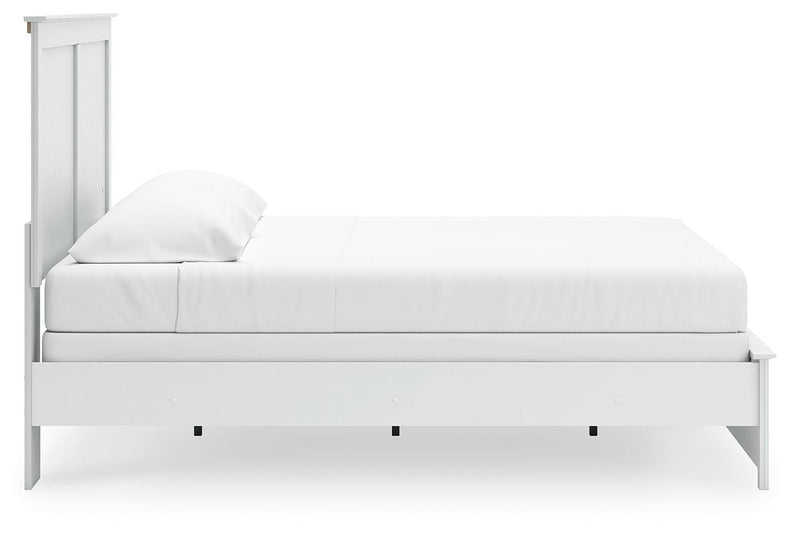 Bostwick Shoals White King Panel Bed, Dresser and Mirror - B139B67