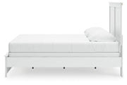 Bostwick Shoals White King Panel Bed, Dresser, Mirror and 2 Nightstands - B139B52