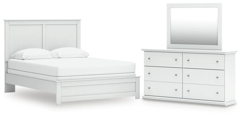 Bostwick Shoals White Queen Panel Bed, Dresser and Mirror - B139B69