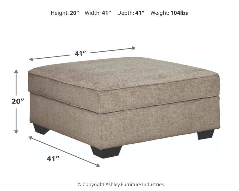 Bovarian 2-Piece Sectional with Ottoman in Stone - PKG001481