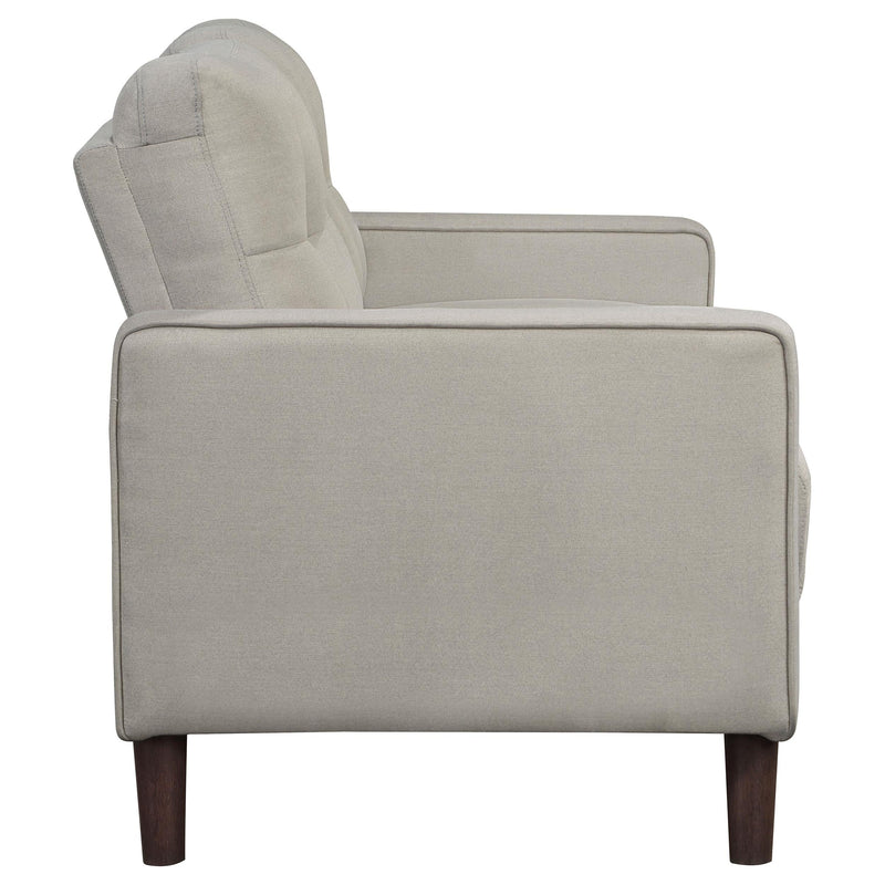 Bowen 2-piece Upholstered Track Arm Tufted Sofa Set Beige - 506785-S2