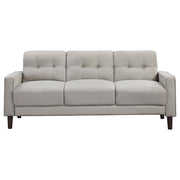 Bowen 2-piece Upholstered Track Arm Tufted Sofa Set Beige - 506785-S2