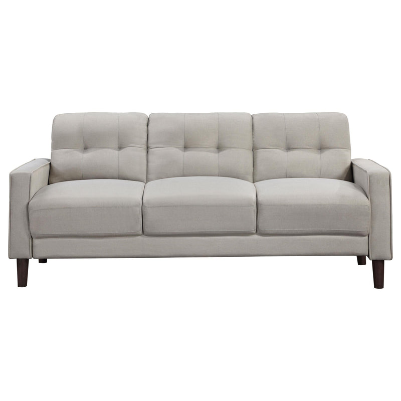 Bowen 2-piece Upholstered Track Arm Tufted Sofa Set Beige - 506785-S2