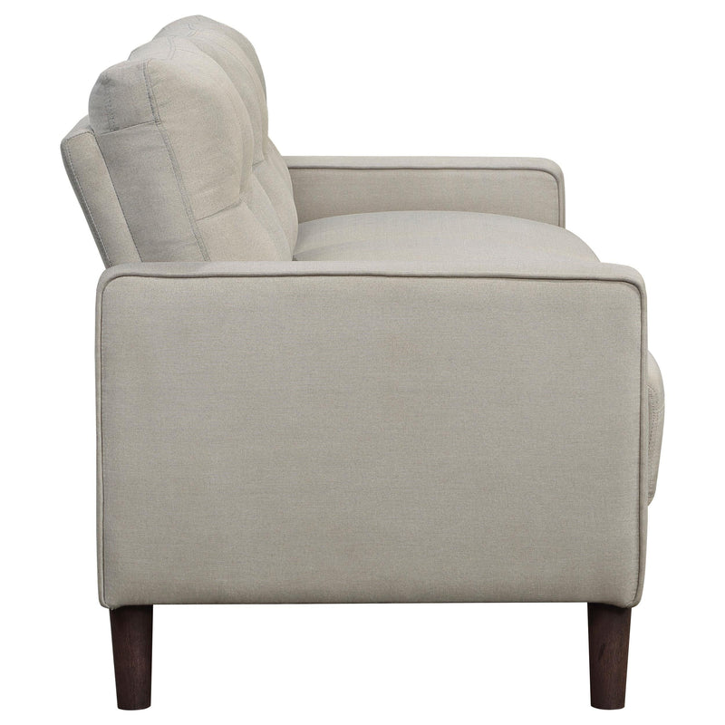 Bowen 2-piece Upholstered Track Arm Tufted Sofa Set Beige - 506785-S2