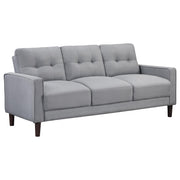 Bowen 3-piece Upholstered Track Arm Tufted Sofa Set Grey - 506781-S3