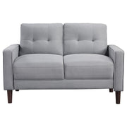 Bowen 3-piece Upholstered Track Arm Tufted Sofa Set Grey - 506781-S3