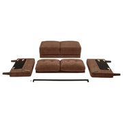 Bowen II Fabric Upholstered Track Arm Accent Chair Rust - 509973