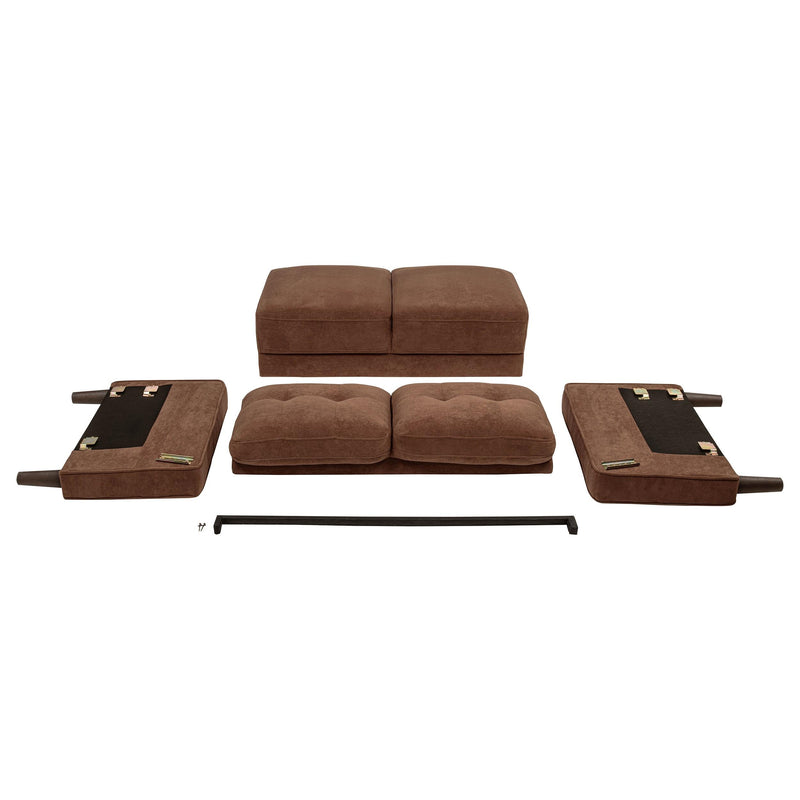 Bowen II Fabric Upholstered Track Arm Accent Chair Rust - 509973