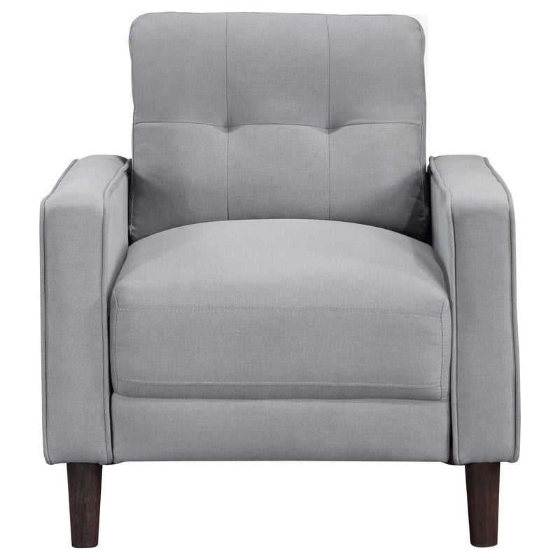 Bowen Upholstered Track Arm Tufted Accent Chair Grey - 506783